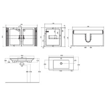 Atria Neo 850mm Wall Hung Single Vanity